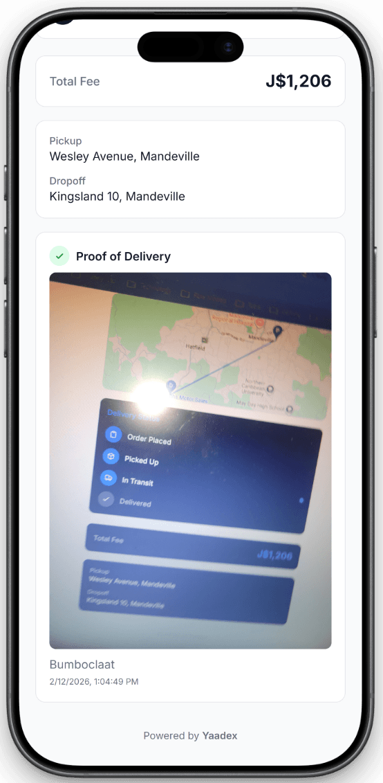 Proof of delivery on iPhone